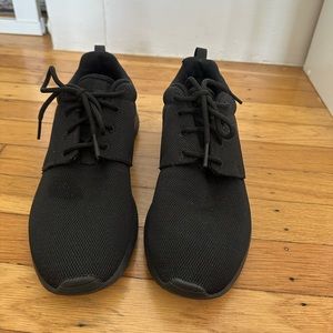 Nike running shoes, worn once, all black